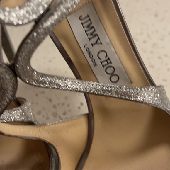 JIMMY CHOO LANCE SILVER HEELS - Picture 3 of 4